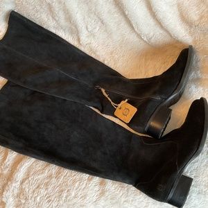 Born leather suede knee length boots